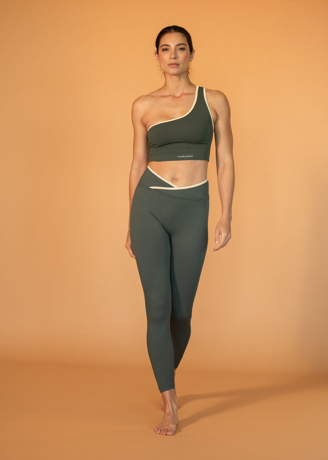Bra Breathe One Shoulder Verde